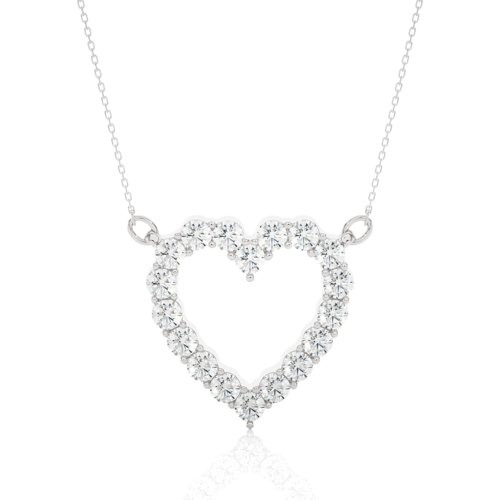 Amore diamond pendant with chain - White Gold