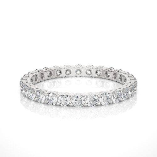 Lunar eternity diamond ring   - White Gold