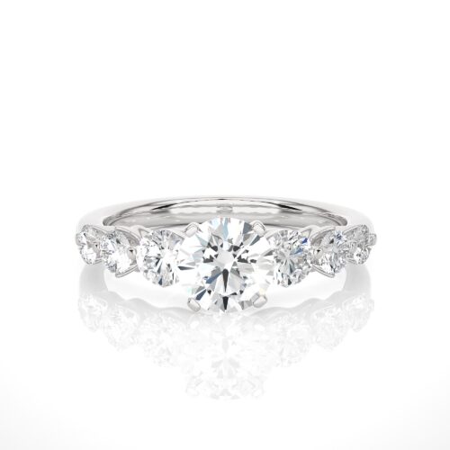 Blissful matrimony diamond solitaire ring  - White Gold