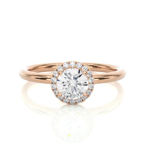 Classic solitaire diamond ring   - Rose Gold
