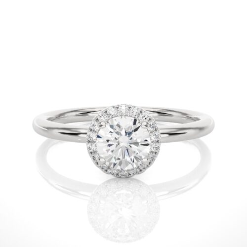 Classic solitaire diamond ring   - White Gold