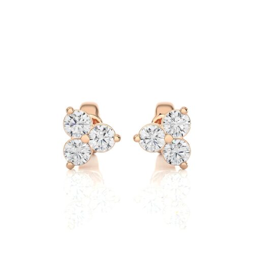 Blossom diamond earrings - Rose Gold