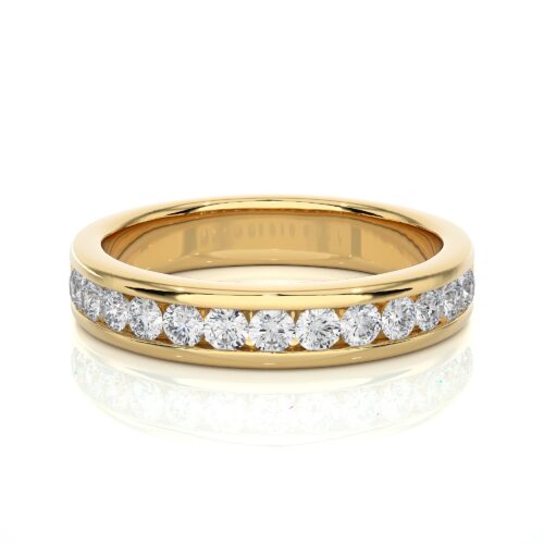Channel diamond band ring - Yellow Gold
