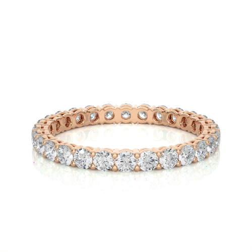 Lunar eternity diamond ring   - Rose Gold