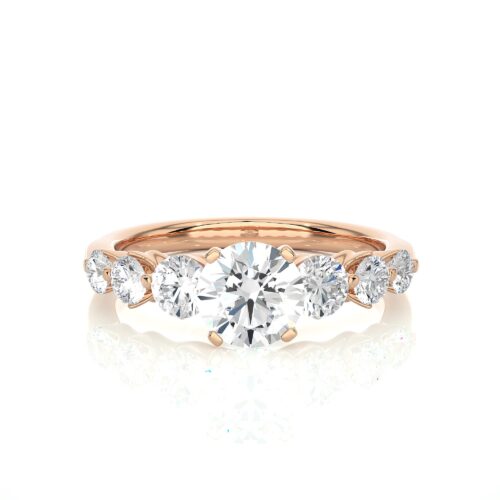 Blissful matrimony diamond solitaire ring  - Rose Gold